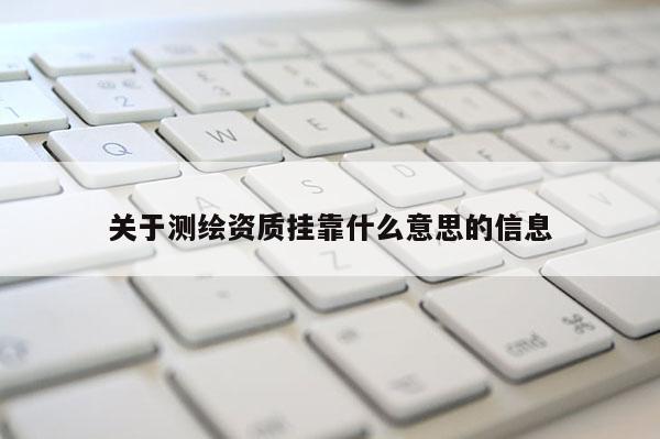 關(guān)于測(cè)繪資質(zhì)掛靠什么意思的信息