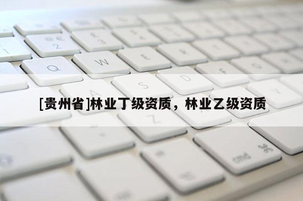 [貴州省]林業(yè)丁級(jí)資質(zhì)，林業(yè)乙級(jí)資質(zhì)