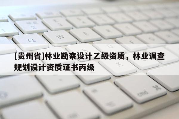 [貴州省]林業(yè)勘察設(shè)計(jì)乙級(jí)資質(zhì)，林業(yè)調(diào)查規(guī)劃設(shè)計(jì)資質(zhì)證書丙級(jí)