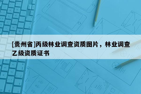 [貴州省]丙級(jí)林業(yè)調(diào)查資質(zhì)圖片，林業(yè)調(diào)查乙級(jí)資質(zhì)證書