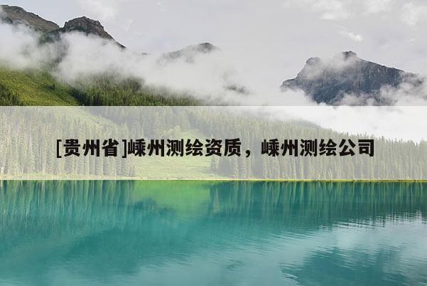 [貴州省]嵊州測繪資質(zhì)，嵊州測繪公司