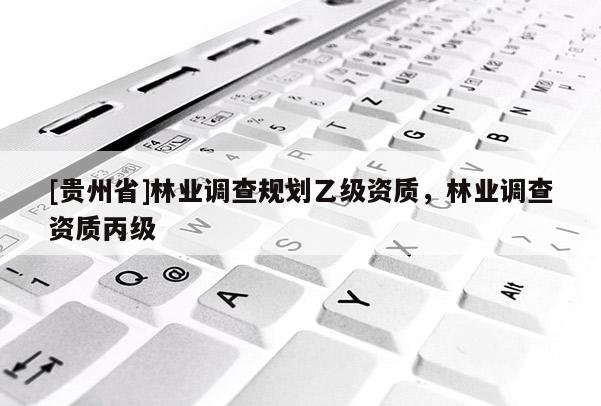 [貴州省]林業(yè)調(diào)查規(guī)劃乙級資質(zhì)，林業(yè)調(diào)查資質(zhì)丙級