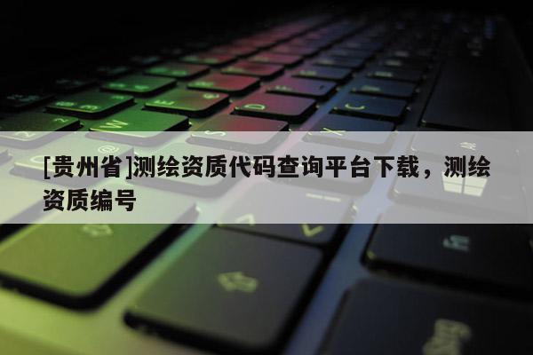 [貴州省]測繪資質(zhì)代碼查詢平臺(tái)下載，測繪資質(zhì)編號(hào)